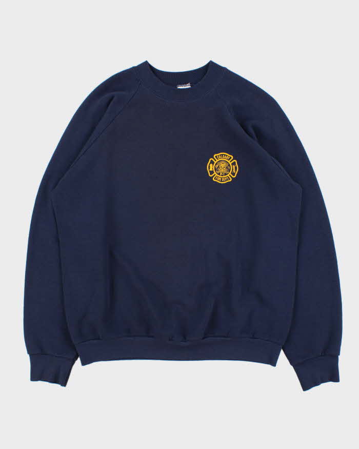 Vintage 1990s Calgary Fire Dept. Rescue Crewneck Sweatshirt - XL