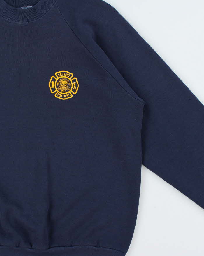 Vintage 1990s Calgary Fire Dept. Rescue Crewneck Sweatshirt - XL