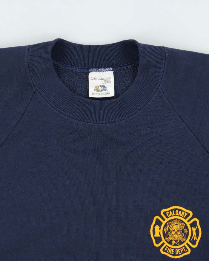 Vintage 1990s Calgary Fire Dept. Rescue Crewneck Sweatshirt - XL