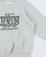 Vintage 1990 Benson Anniversary Made In USA Marl Grey Crewneck Sweatshirt - L