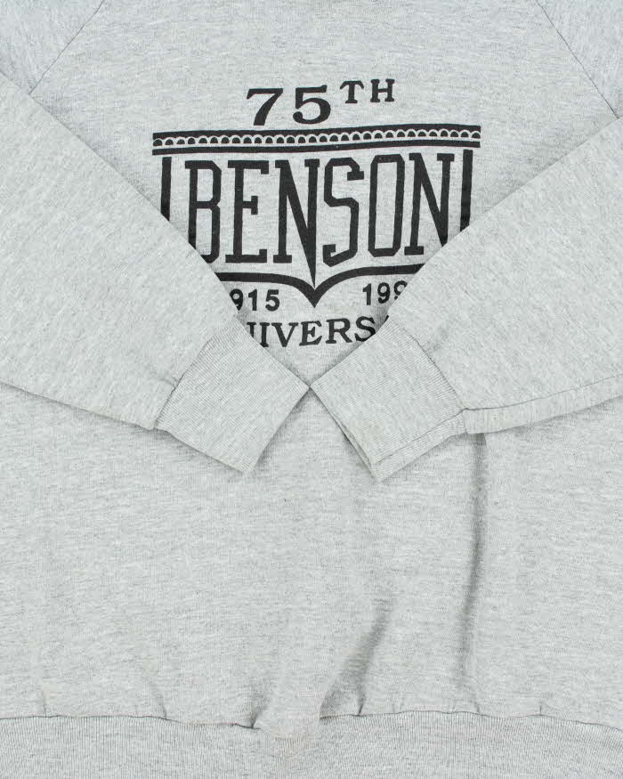Vintage 1990 Benson Anniversary Made In USA Marl Grey Crewneck Sweatshirt - L