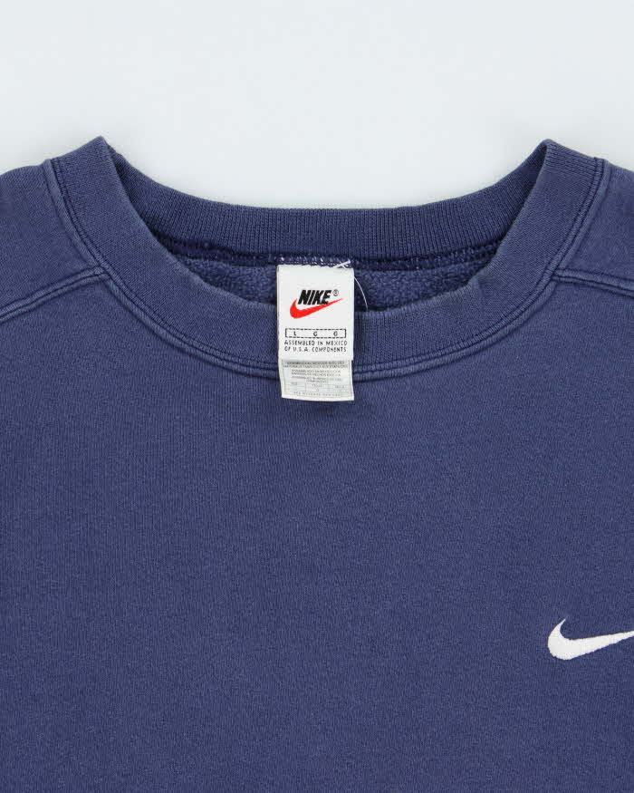 Vintage 1990s Nike Classic Embroidered Swoosh Crewneck Sweatshirt - L
