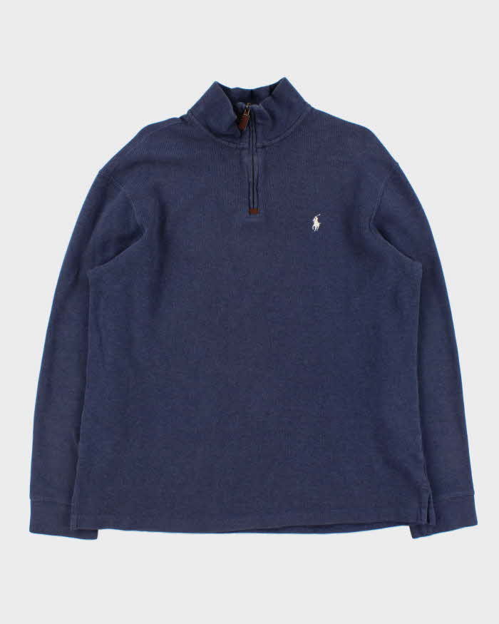 Vintage Y2K 00s Polo Ralph Lauren Classic Quarter-Zip Sweatshirt - L