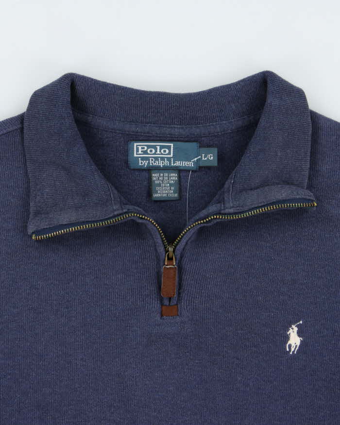 Vintage Y2K 00s Polo Ralph Lauren Classic Quarter-Zip Sweatshirt - L