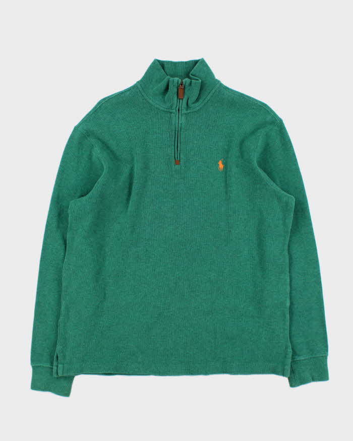 Vintage Polo Ralph Lauren Classic Quarter-Zip Sweatshirt - M