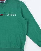 Vintage Tommy Hilfiger Embroidered Spell Out Crewneck Sweatshirt - XXL