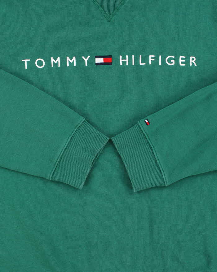 Vintage Tommy Hilfiger Embroidered Spell Out Crewneck Sweatshirt - XXL