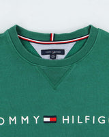 Vintage Tommy Hilfiger Embroidered Spell Out Crewneck Sweatshirt - XXL