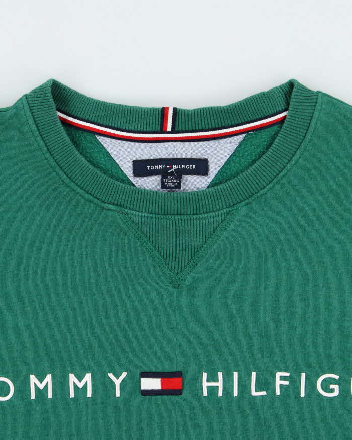 Vintage Tommy Hilfiger Embroidered Spell Out Crewneck Sweatshirt - XXL