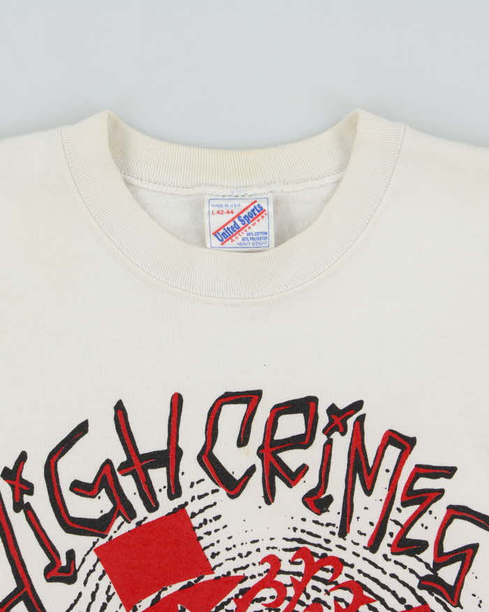 Vintage 1990s United Sports Made In USA Crime Inc. Crewneck Sweatshirt - L