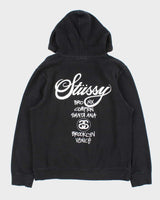 Vintage Stussy World Tour Made In USA Pullover Hoodie - M