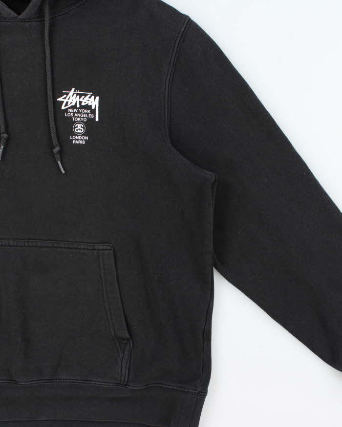 Vintage Stussy World Tour Made In USA Pullover Hoodie - M