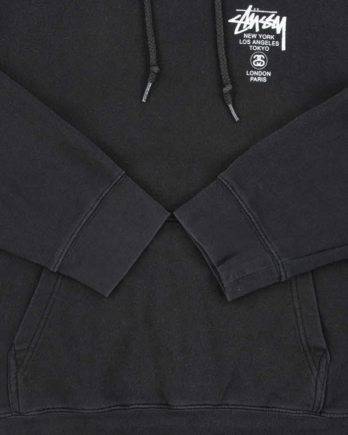 Vintage Stussy World Tour Made In USA Pullover Hoodie - M
