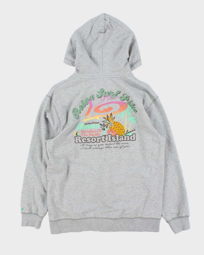 Vintage Y2K 00s Piko Hawaiian Chain Stitch Graphic Zip-Up Hoodie - M