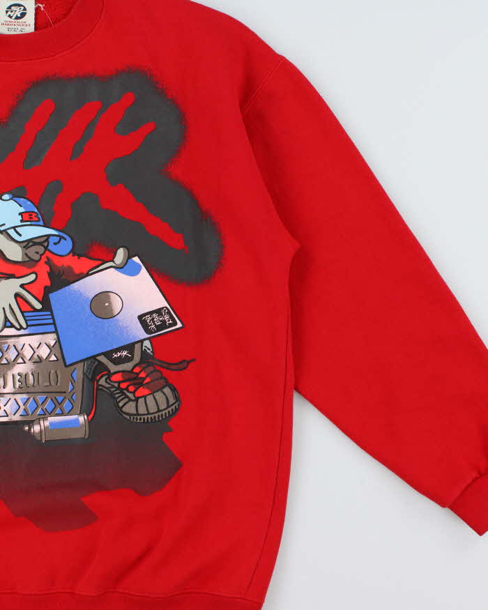 Vintage 1990s SOHK Hip Hip Made In USA Crewneck Sweatshirt - XL