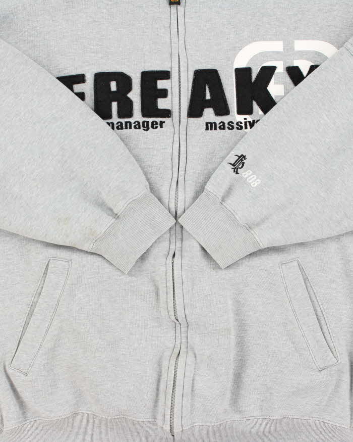 Vintage Y2K 00s Massive 808 Japan Freaky Heavyweight Zip-Up Hoodie - XL