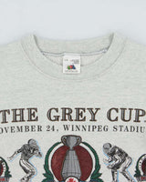 Vintage 1991 Grey Cup CFL Marl Grey Crewneck Sweatshirt - L