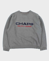 Vintage 1990s Ralph Lauren Chaps Embroidered Oversized Crewneck Sweatshirt - S