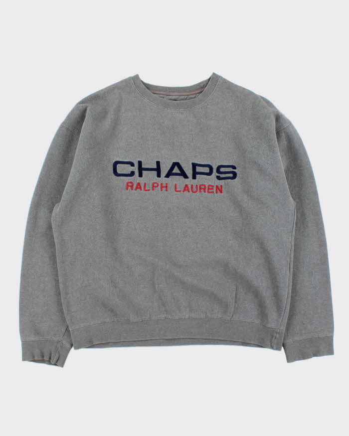 Vintage 1990s Ralph Lauren Chaps Embroidered Oversized Crewneck Sweatshirt - S