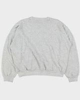 Vintage 1970s Adidas Originals Big Trefoil Marl Grey Boxy Crewneck Sweatshirt  - L