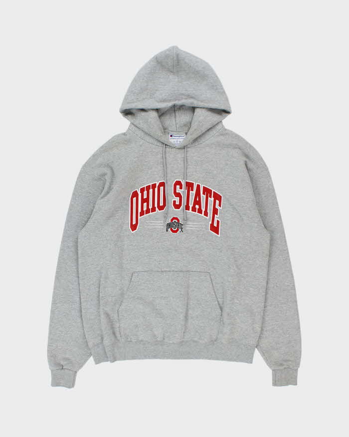 Vintage Y2K 00s Champion Ohio State Marl Grey Pullover Hoodie  - L