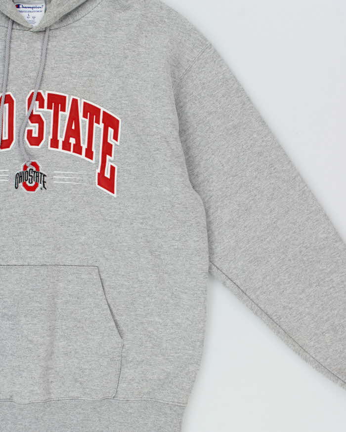 Vintage Y2K 00s Champion Ohio State Marl Grey Pullover Hoodie  - L