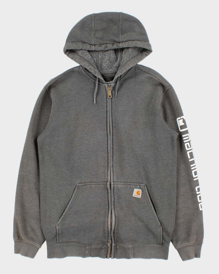 Vintage Carhartt Fleece Lined Loose Fit Full-Zip Hoodie - M