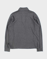 Vintage Hugo Boss Marl Grey Regular Fit Quarter-Zip Sweatshirt - XL