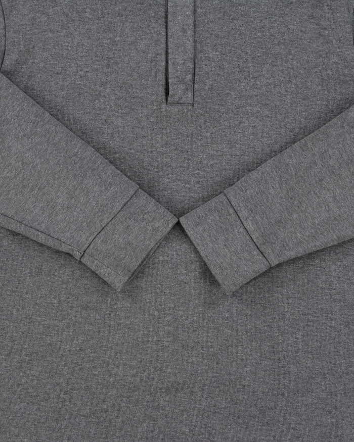 Vintage Hugo Boss Marl Grey Regular Fit Quarter-Zip Sweatshirt - XL