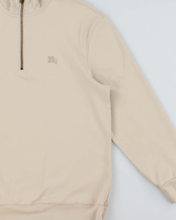 Vintage Y2K 00s Burberry Brit Classic Quarter-Zip Sweatshirt - XL