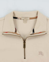 Vintage Y2K 00s Burberry Brit Classic Quarter-Zip Sweatshirt - XL