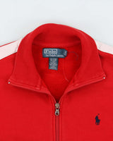 Vintage Y2K 00s Polo Ralph Lauren Striped Zip-Up Track Sweatshirt - M