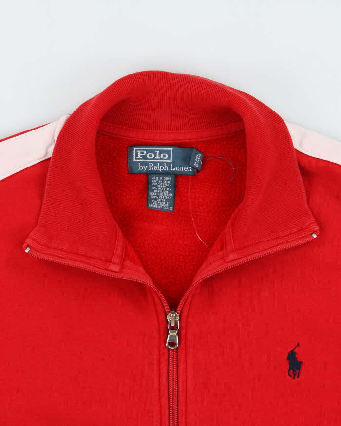 Vintage Y2K 00s Polo Ralph Lauren Striped Zip-Up Track Sweatshirt - M