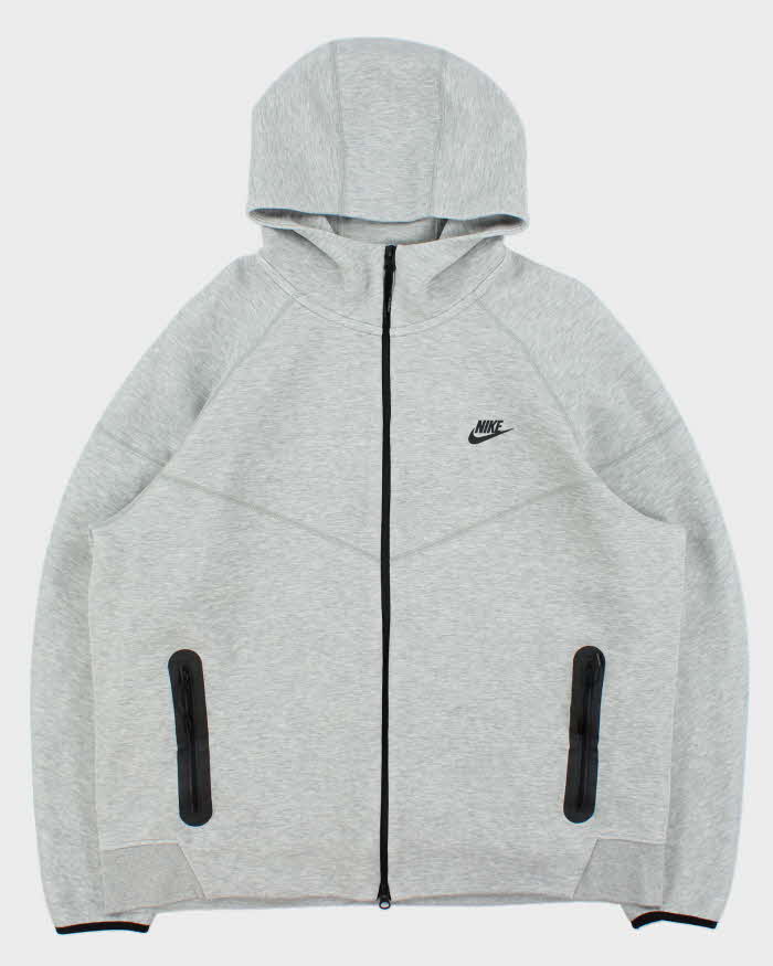 2024 Nike Tech Fleece Marl Grey Zip Up Hoodie - XXL