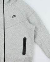 2024 Nike Tech Fleece Marl Grey Zip Up Hoodie - XXL