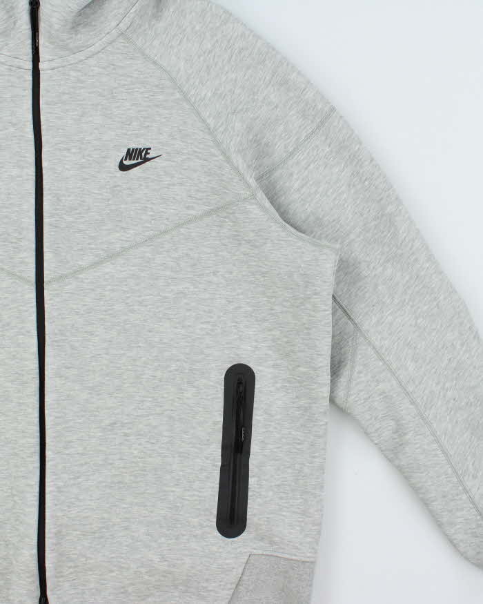 2024 Nike Tech Fleece Marl Grey Zip Up Hoodie - XXL
