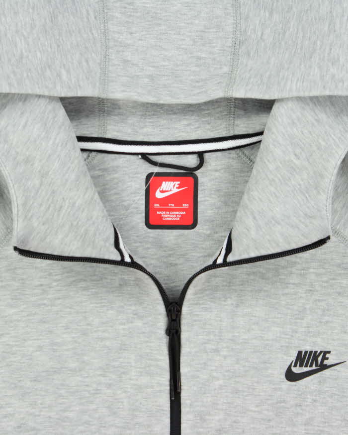 2024 Nike Tech Fleece Marl Grey Zip Up Hoodie - XXL
