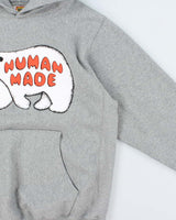AW2021 Human Made x Kaws Made In Japan Heavyweight Marl Grey Pullover Hoodie - XL