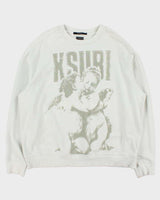Ksubi High Lovers Cherub Heavyweight Oversized Crewneck Sweatshirt - L