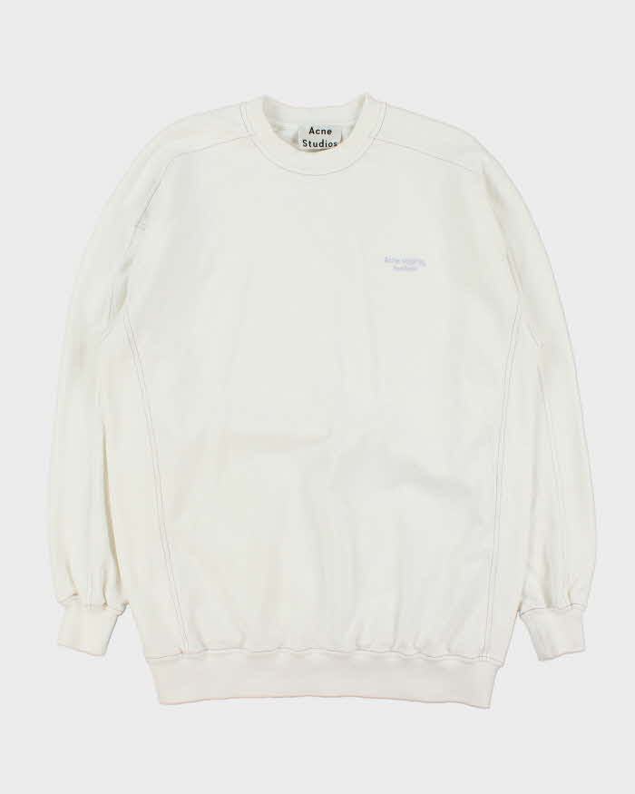 AW2020 Acne Studios Contrast Stitch Heavyweight Oversized Crewneck Sweatshirt - XS