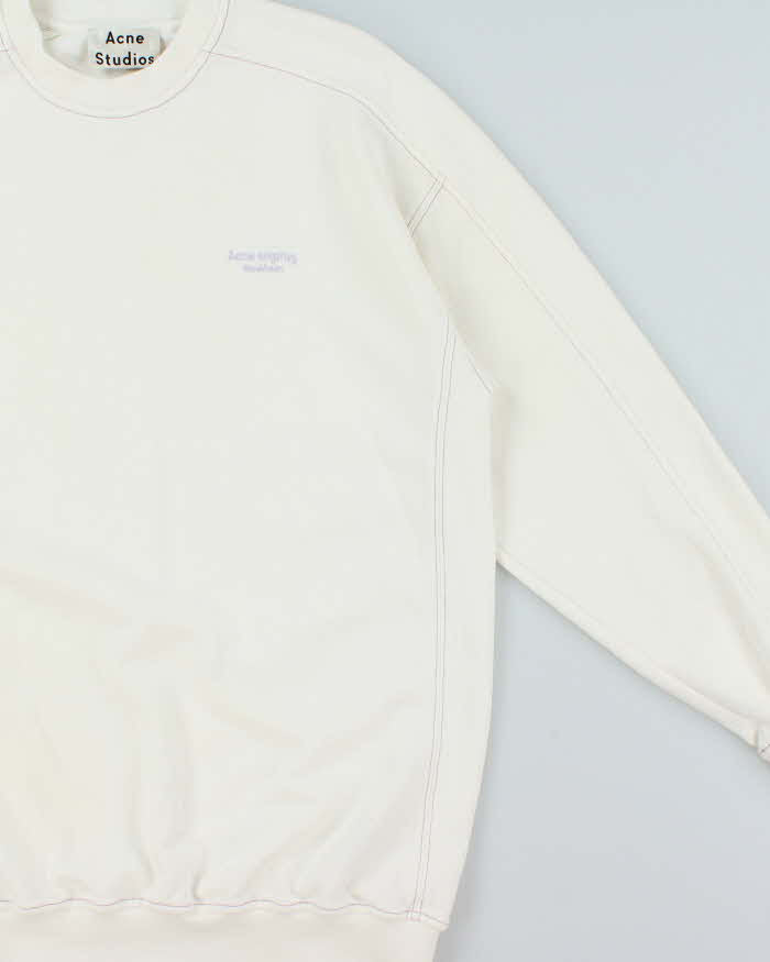 AW2020 Acne Studios Contrast Stitch Heavyweight Oversized Crewneck Sweatshirt - XS