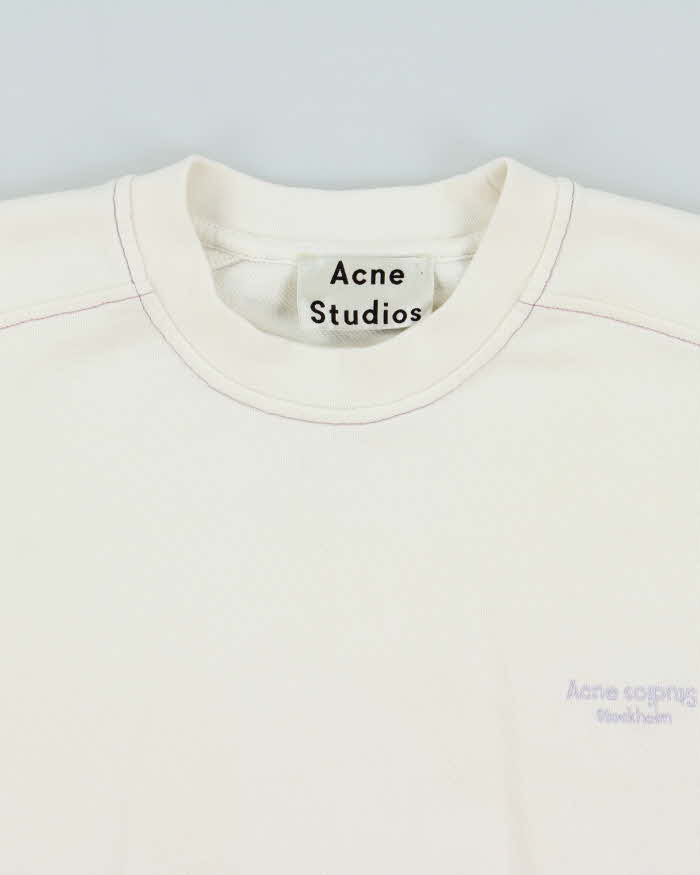 AW2020 Acne Studios Contrast Stitch Heavyweight Oversized Crewneck Sweatshirt - XS