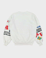 Vintage 1976 Montreal Olympics Adidas Originals PrivaSport Made In Canada Boxy Crewneck Sweatshirt - L