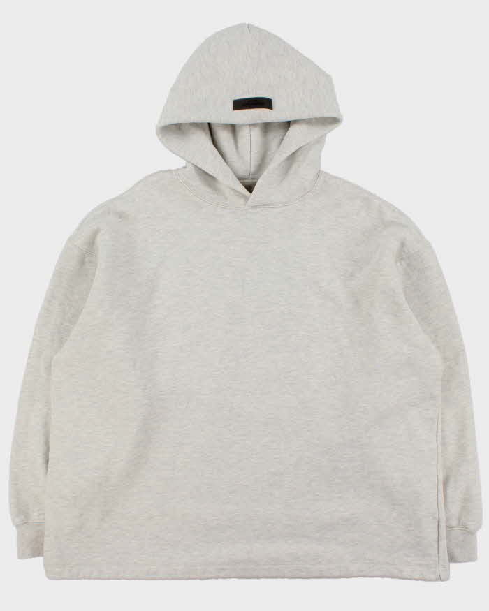 Essentials Fear Of God Marl Grey Heavyweight Oversized Boxy Pullover Hoodie - M