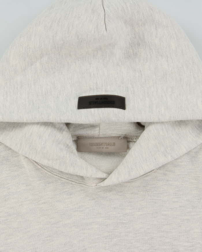 Essentials Fear Of God Marl Grey Heavyweight Oversized Boxy Pullover Hoodie - M