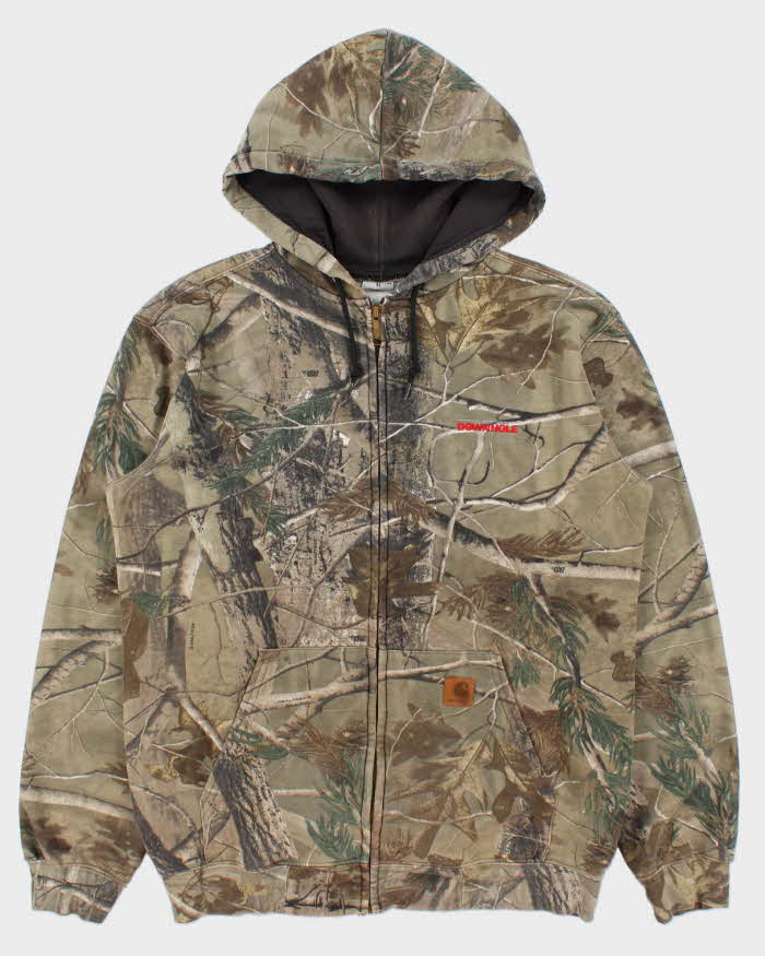 Vintage Y2K 00s Carhartt Realtree AP Camo Zip Up Hoodie - M