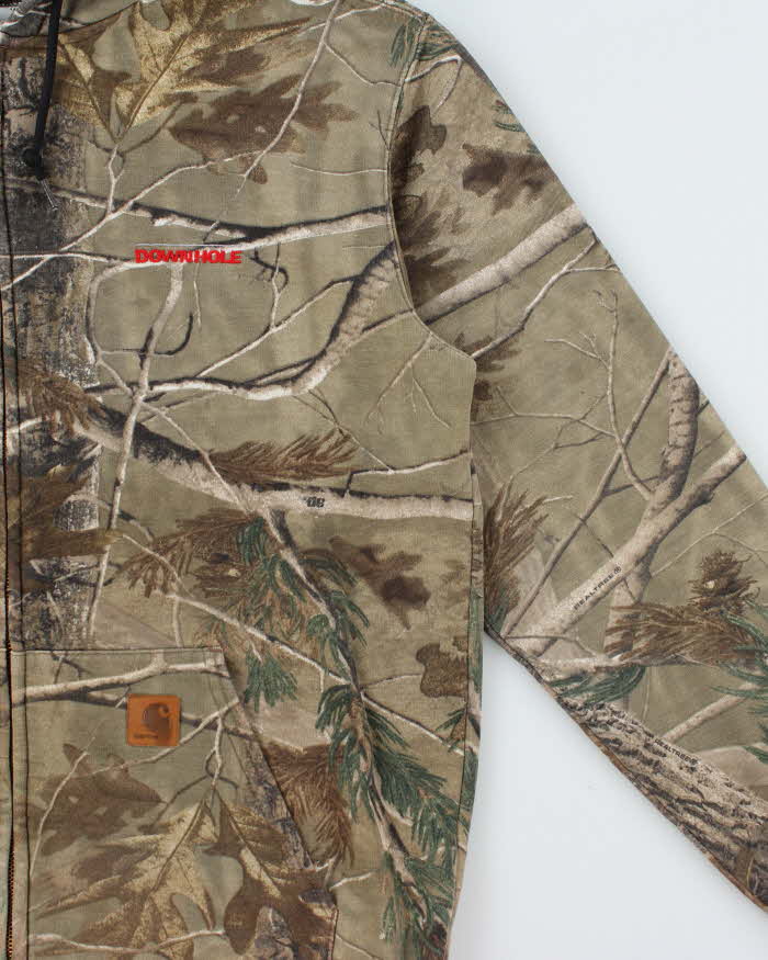 Vintage Y2K 00s Carhartt Realtree AP Camo Zip Up Hoodie - M