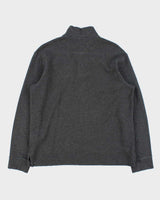 Vintage Polo Ralph Lauren Estate Rib Marl Grey Quarter-Zip Sweatshirt - M