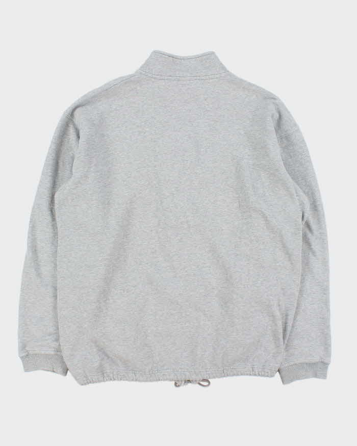 Vintage 2000 Y2K Nike Marl Grey Full-Zip Sweatshirt - L