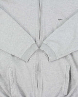 Vintage 2000 Y2K Nike Marl Grey Full-Zip Sweatshirt - L